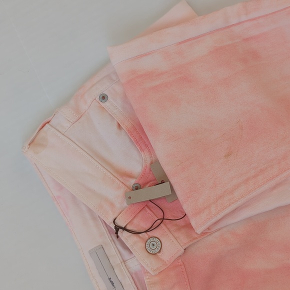 NWT Levi's Tie Dye 535 Denim Legging Junior 9 W29 Salmon Pink Coral Pockets Y2K - Picture 11 of 15